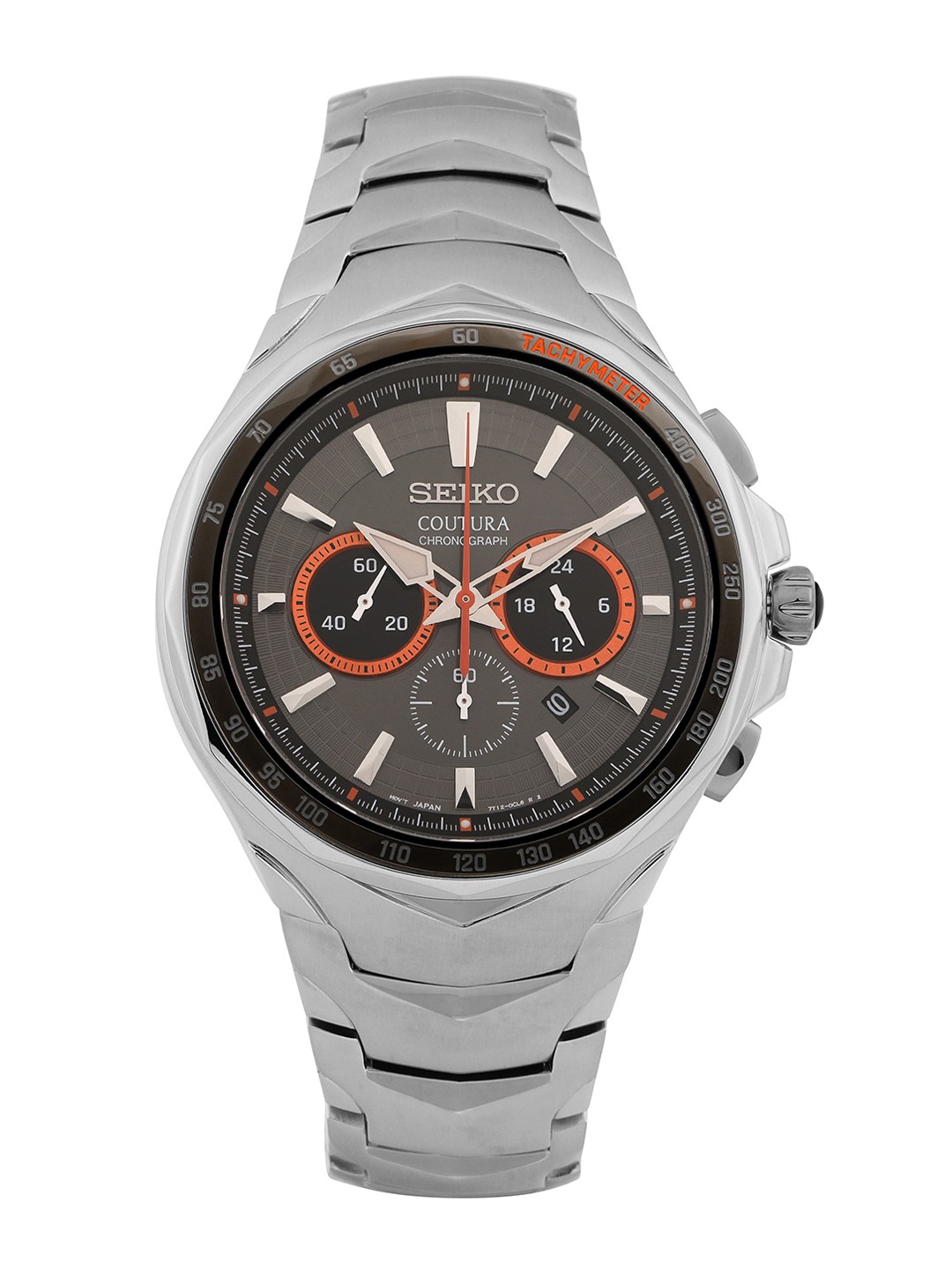

SEIKO Men Stainless Steel Straps Analogue Chronograph Watch SRWZ23P9, Grey