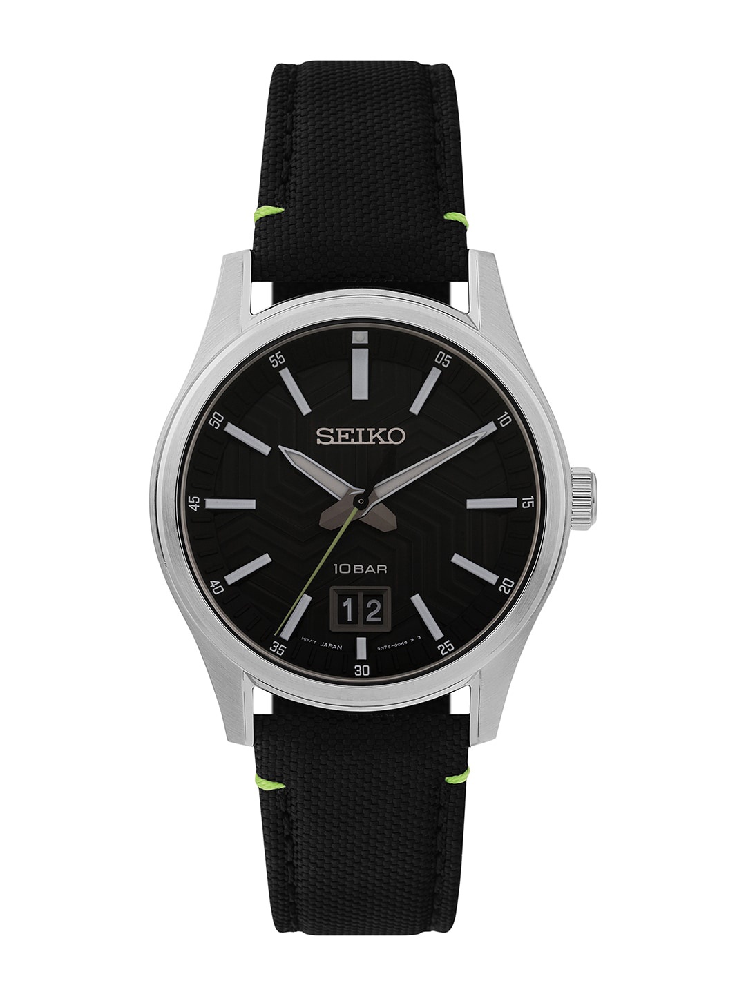 

SEIKO Men Reset Time Analogue Watch SUR517P1, Black