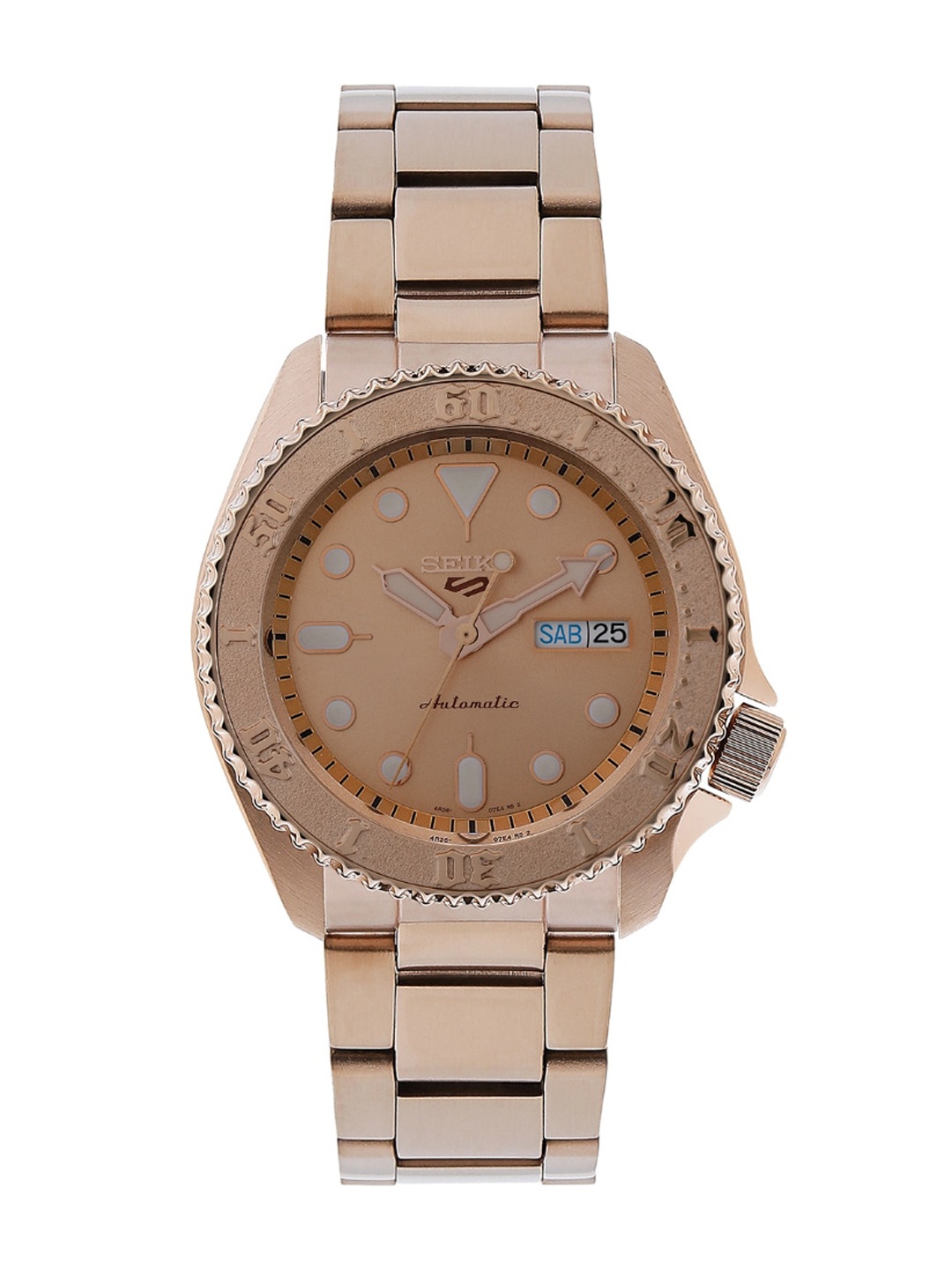 

SEIKO Men Embellished Dial & Stainless Steel Straps Analogue Watch SRPE72K1, Rose