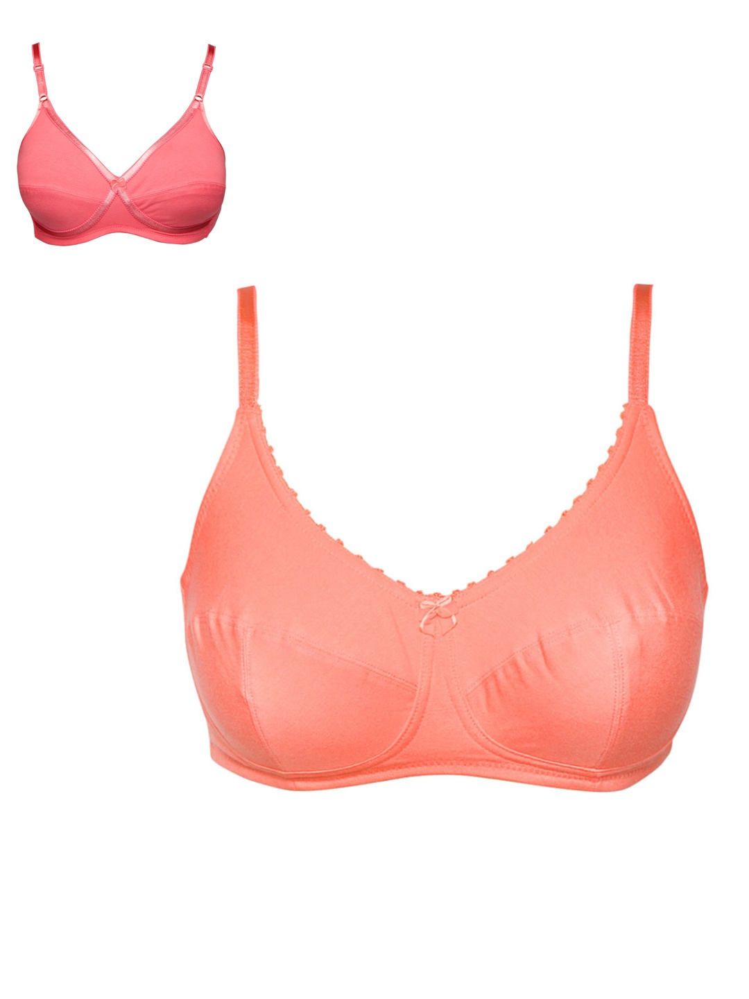 

Jockey Pack of 2 Solid Non-Wired Non-Padded T-shirt Bras, Pink