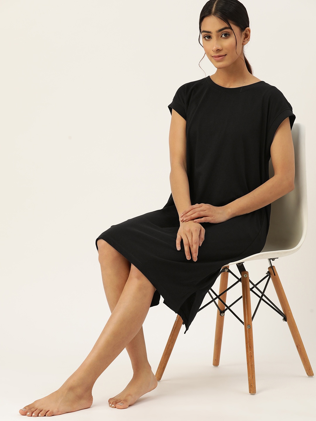 

ETC Extended Sleeves Nightdress, Black
