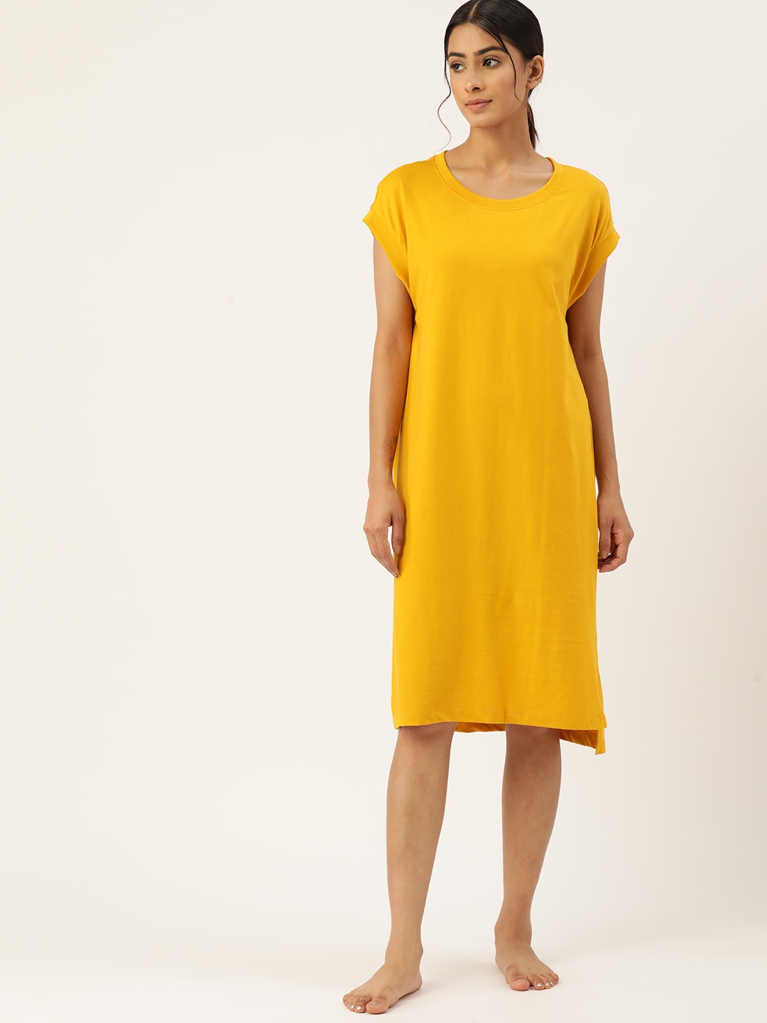 

ETC Extended Sleeves Nightdress, Yellow