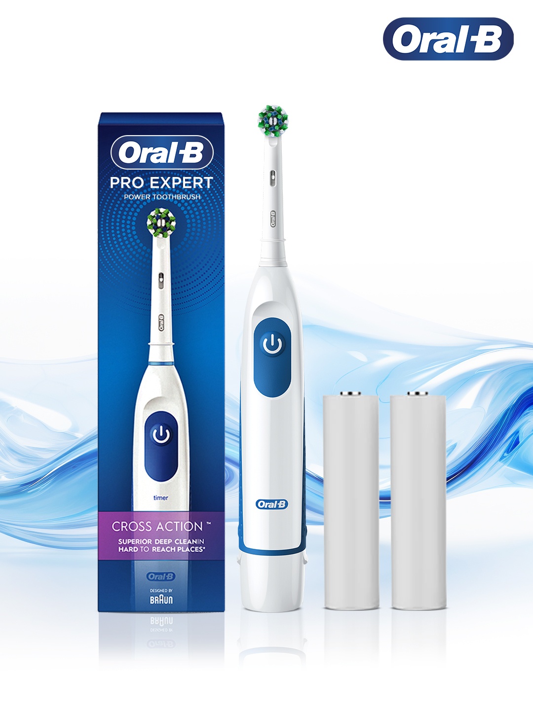 

Oral - B Pro Expert Cross Action Battery Operated Electric Toothbrush - White