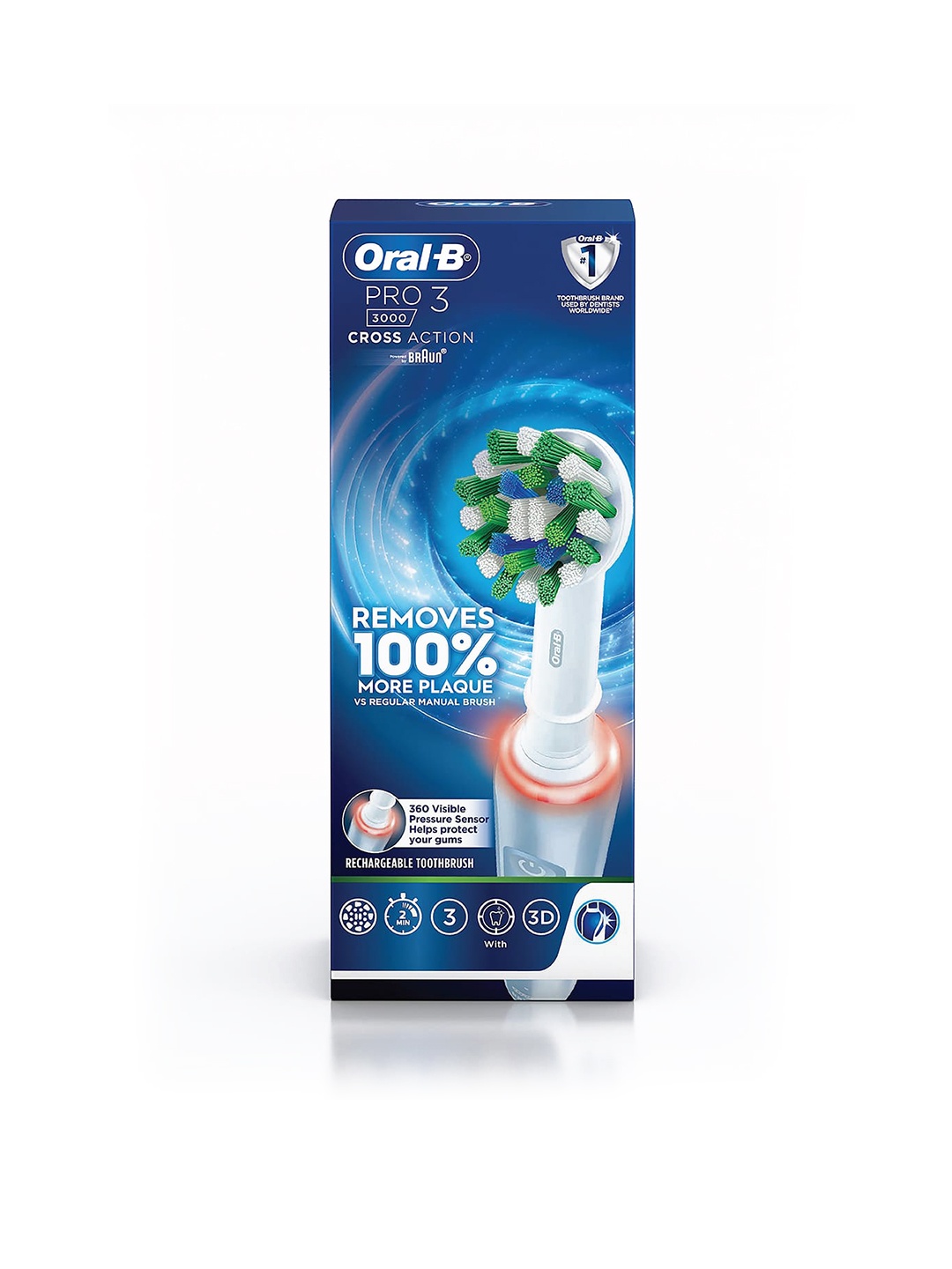 

Oral - B Pro 3 Electric Toothbrush with Triple Pressure Control - White & Blue