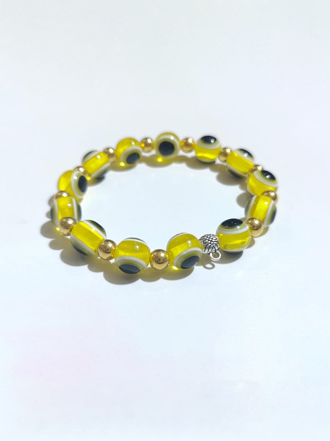 

Pinapes Stone Beaded Elasticated Bracelet, Yellow