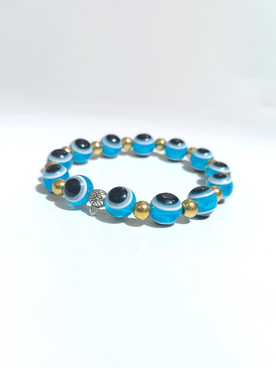 

Pinapes Charm Eye Elasticated Slip-On Bracelet, Blue