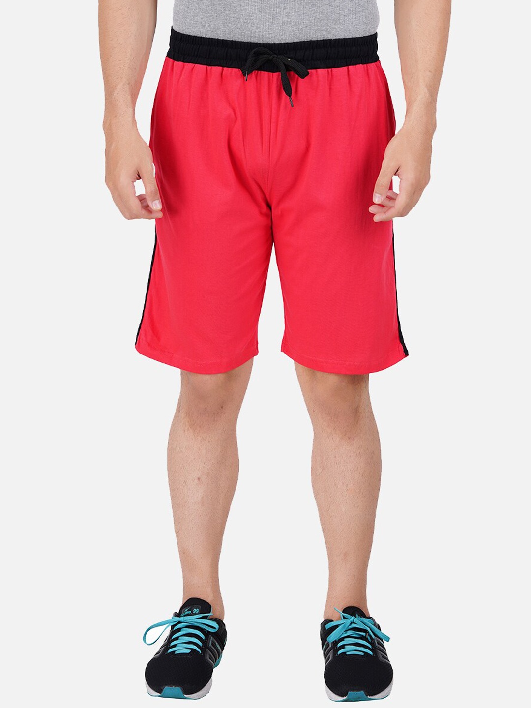 

PRIDE APPAREL Men Antimicrobial Technology Pure Cotton Sports Shorts, Red