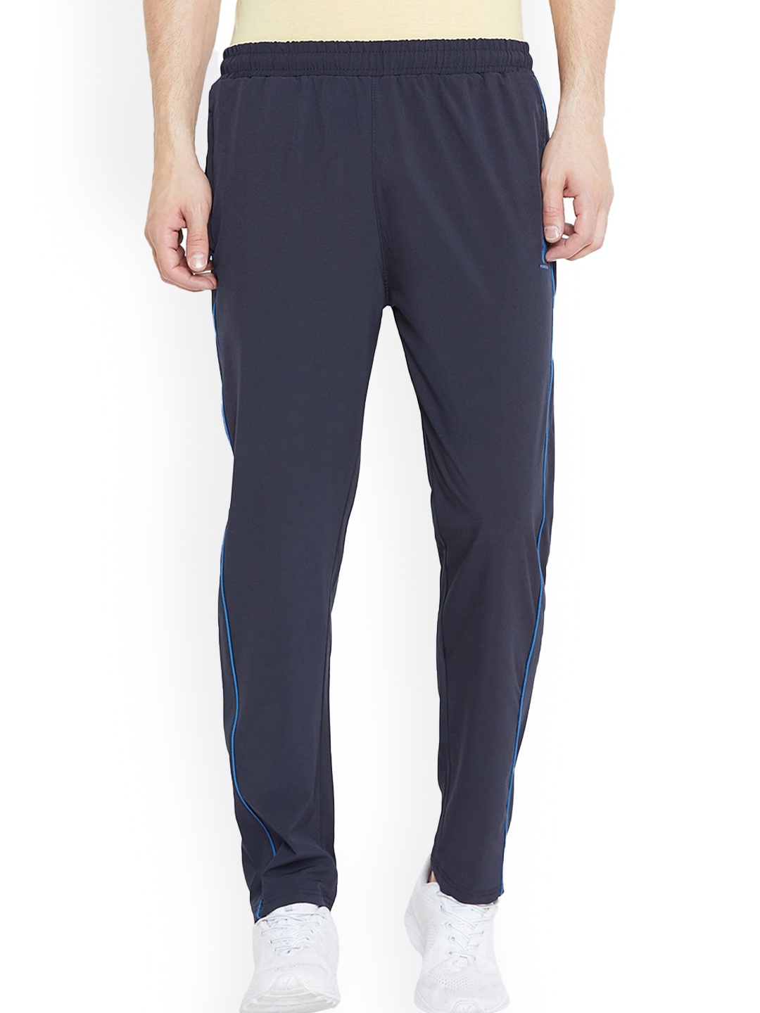 

PERFKT-U Men Regular Fit Mid Rise Rapid Dry Track Pants, Navy blue