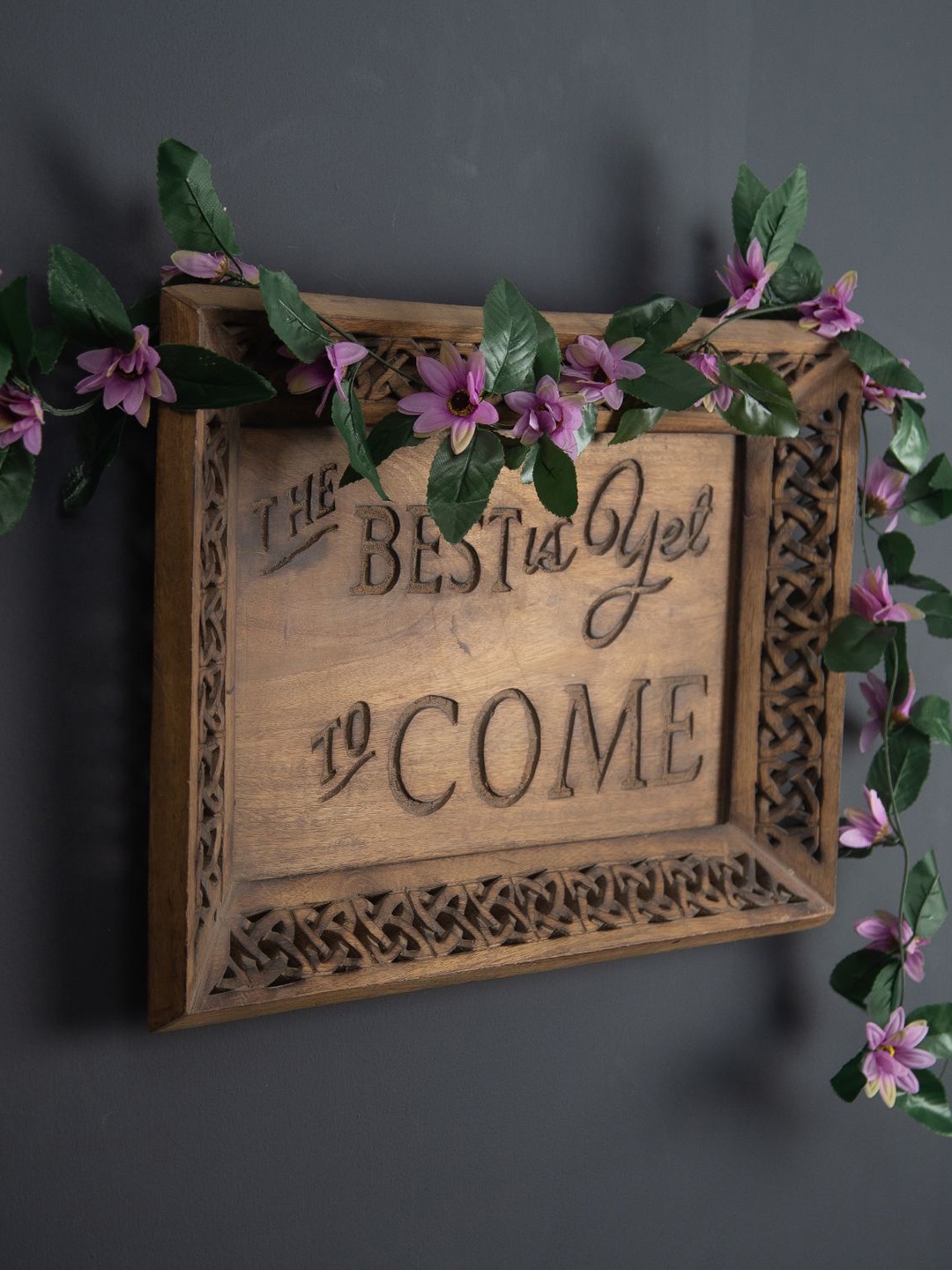 

BS AMOR Pink & Green Artificial Daisy Flowers Wall Hangings