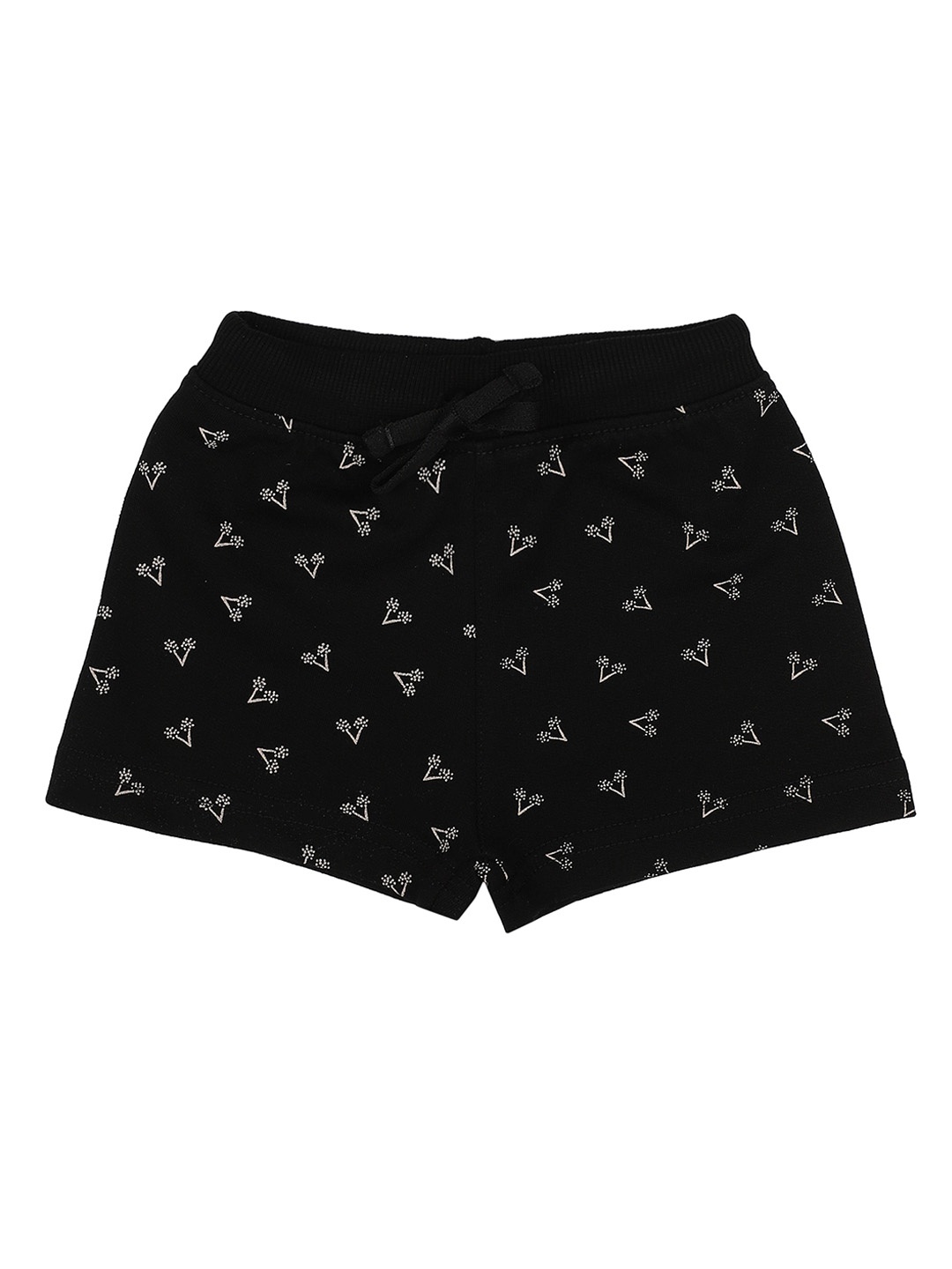

Bodycare Kids Girls Conversational Printed Antiviral Anti Bacterial Cotton Shorts, Black