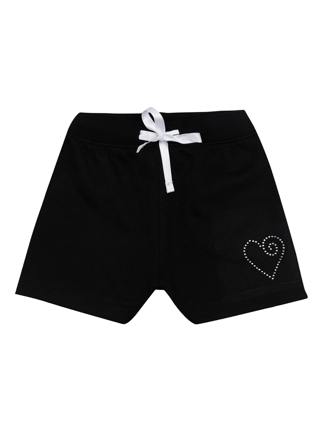 

Bodycare Kids Girls Mid-Rise Cotton Shorts, Black