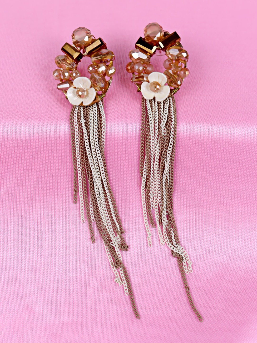 

Krelin Crystal Drop Earrings, Brown