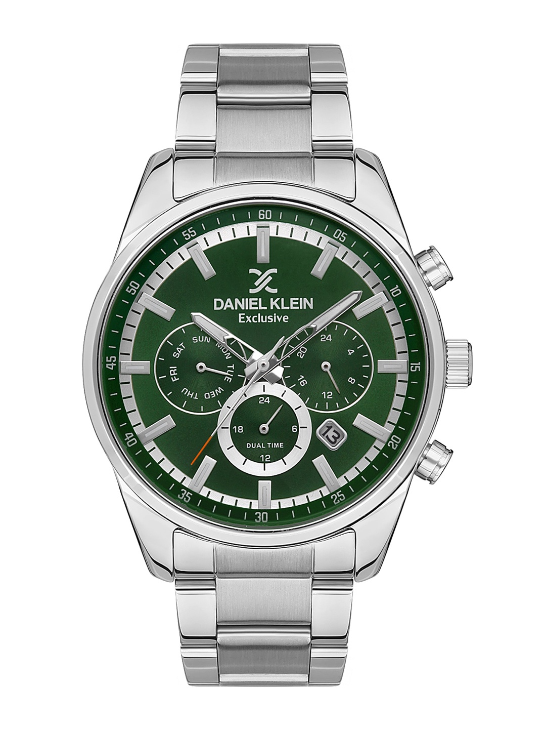 

Daniel Klein Men Bracelet Style Straps Analogue Multi Function Watch DK 1 13348-2, Green