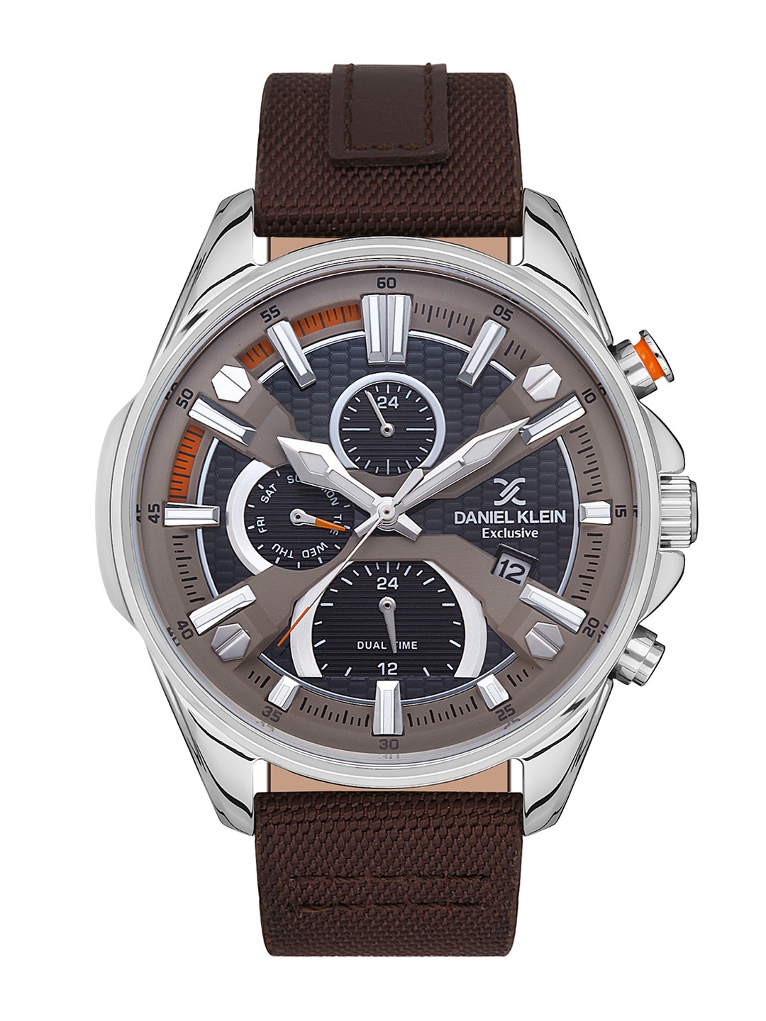 

Daniel Klein Men Dial & Textured Straps Analogue Multi Function Watch DK 1 13386-6, Black