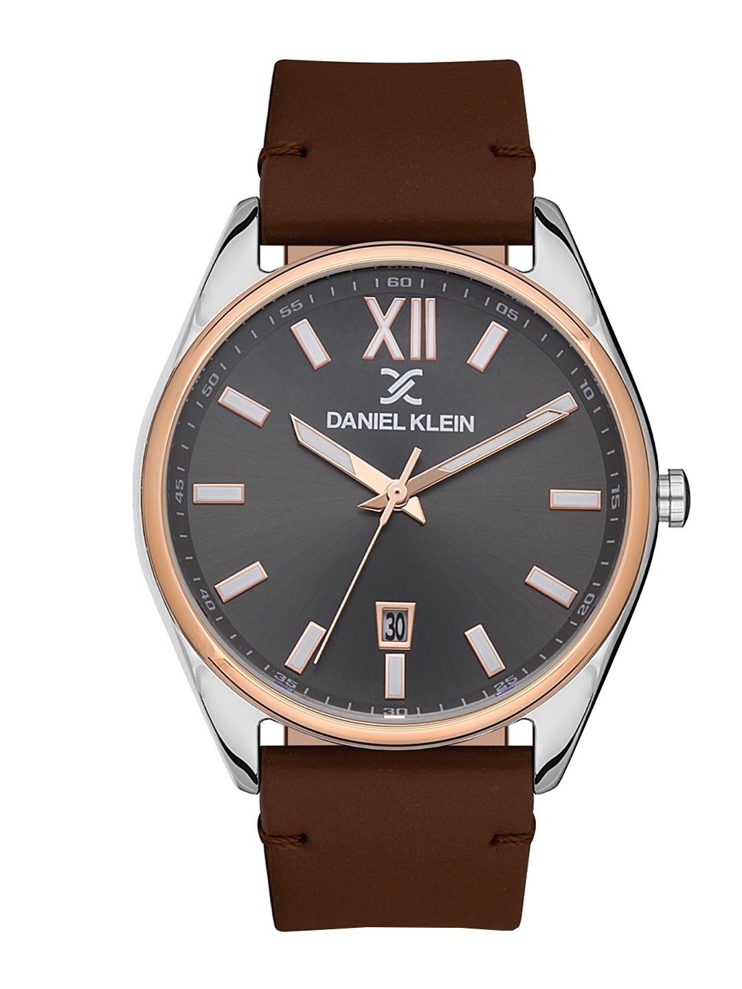 

Daniel Klein Men Leather Straps Analogue Watch DK 1 13404-4, Black
