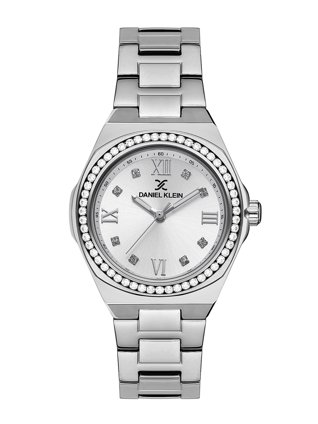 

Daniel Klein Women Embellished Dial & Bracelet Style Straps Analogue Watch DK.1.13336-1, Silver