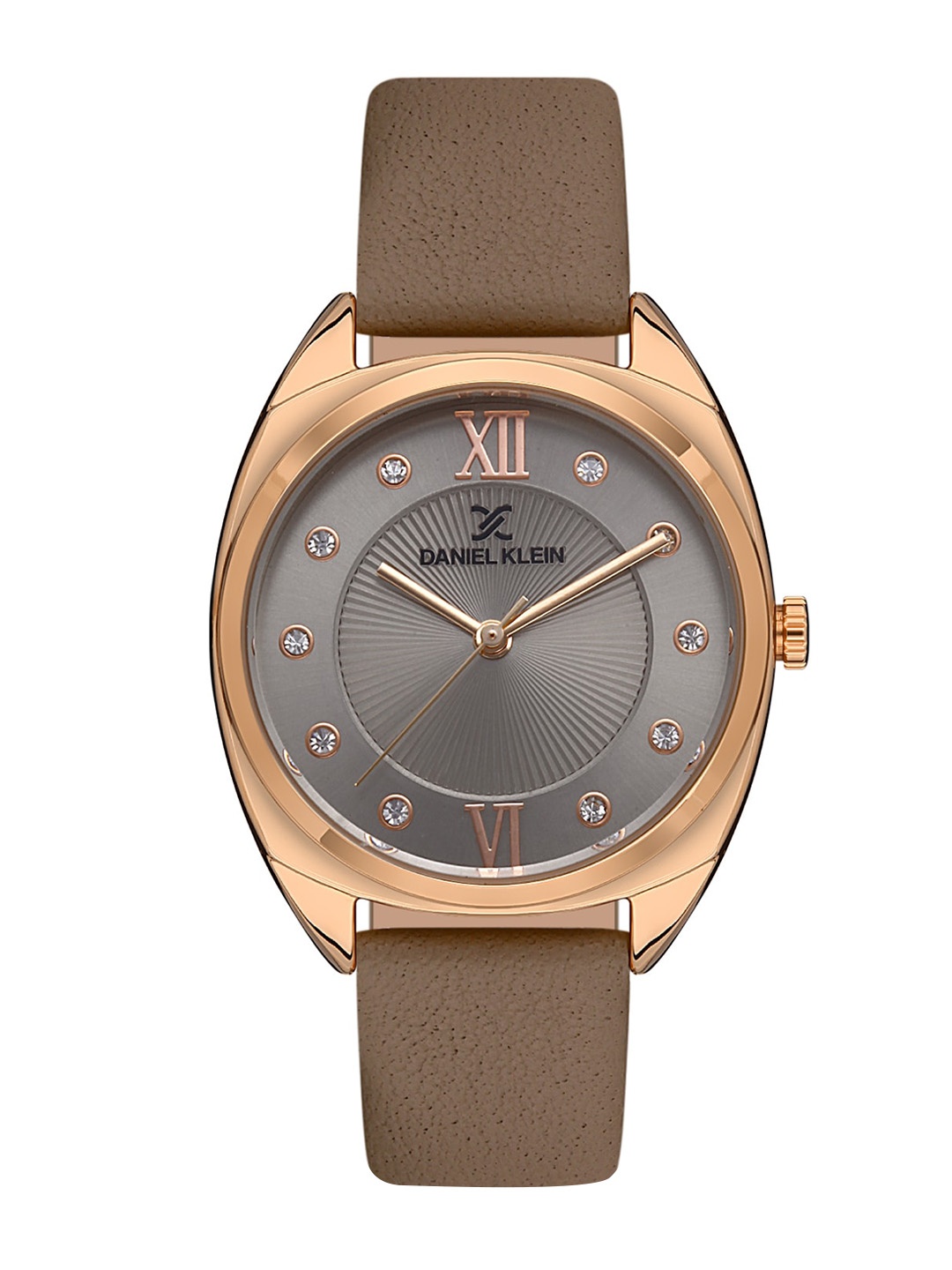 

Daniel Klein Women Embellished Dial & Leather Straps Analogue Watch DK 1 13425-4, Grey