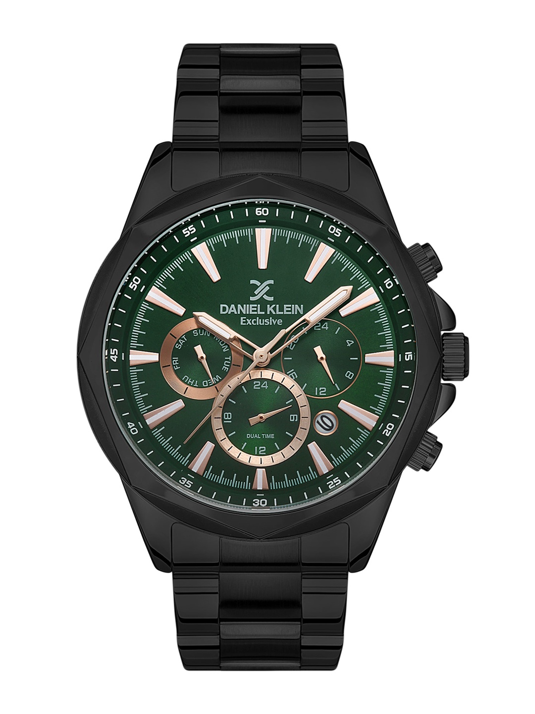 

Daniel Klein Men Dial & Bracelet Style Straps Analogue Multi Function Watch DK 1 13362-5, Green