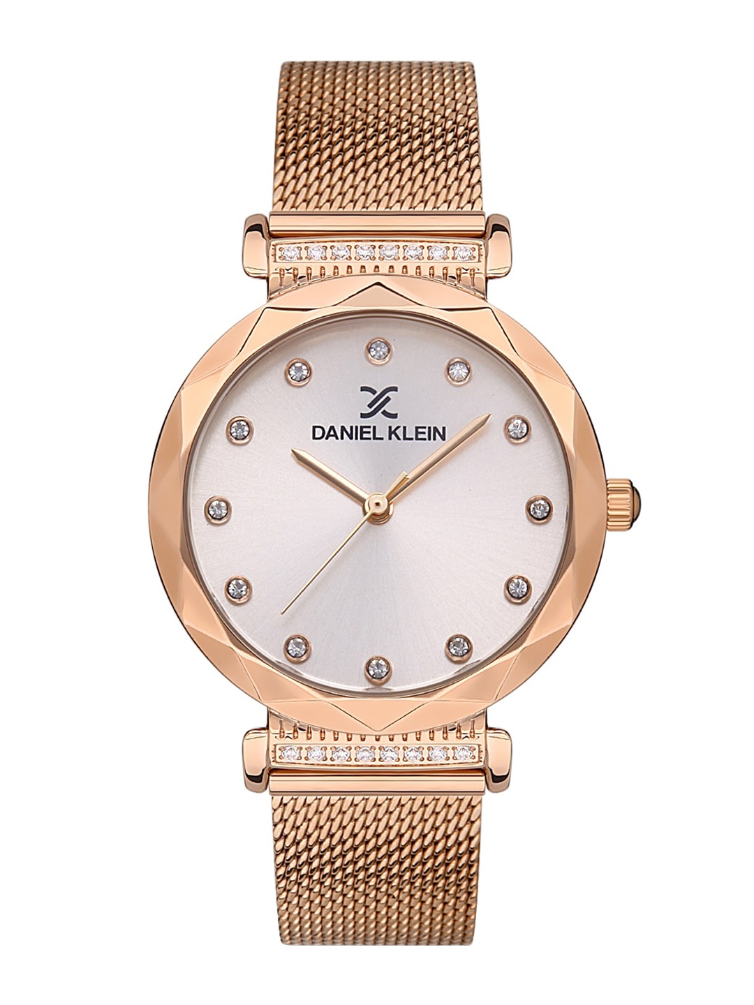 

Daniel Klein Women Embellished Dial & Bracelet Style Straps Analogue Watch DK.1.13416-5, Rose gold