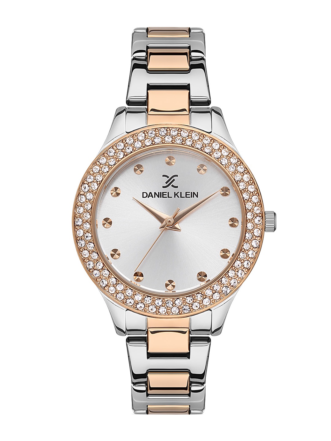 

Daniel Klein Women Embellished Dial & Bracelet Style Straps Analogue Watch DK.1.13442-5, Silver