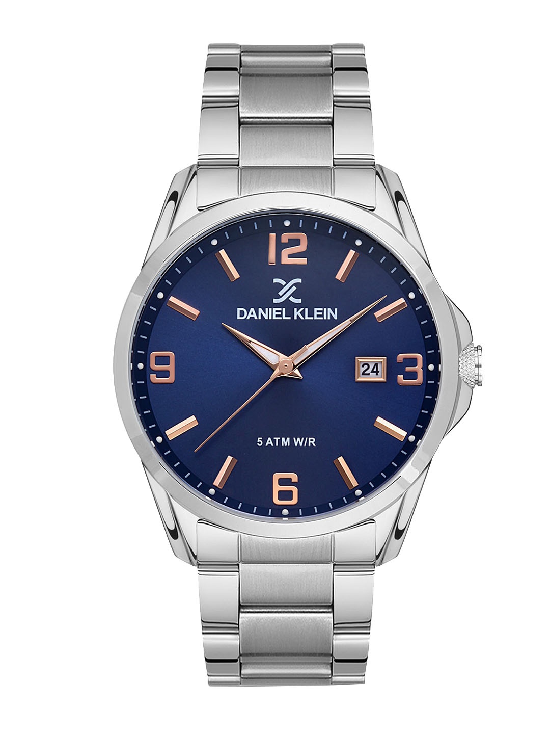 

Daniel Klein Men Textured Bracelet Style Straps Analogue Watch DK 1 13447-3, Blue