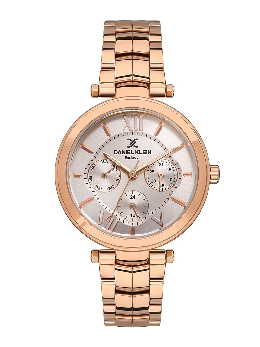 

Daniel Klein Women Dial & Bracelet Style Analogue Multi functional Watch DK.1.13391-5, Rose gold