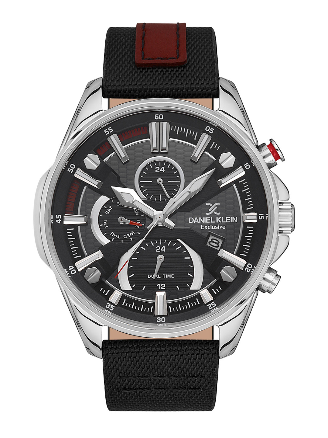 

Daniel Klein Men Dial & Straps Analogue Multi Function Watch DK 1 13386-1, Black