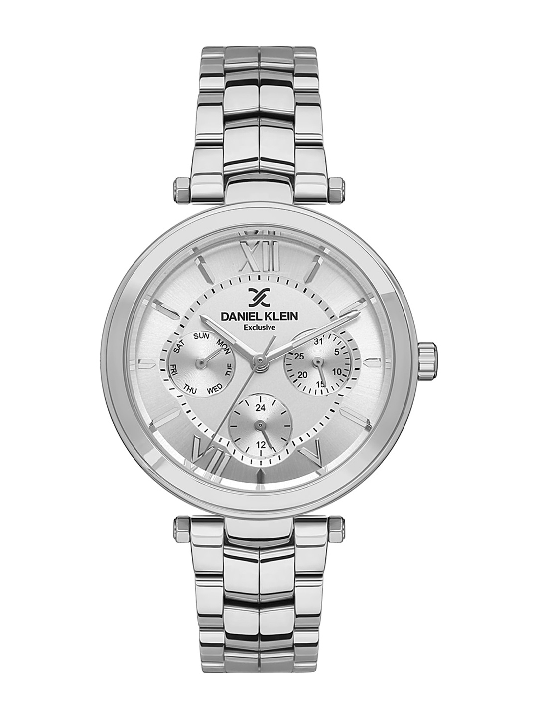 

Daniel Klein Women Dial & Bracelet Style Straps Analogue Multi Function Watch DK.1.13391-1, Silver