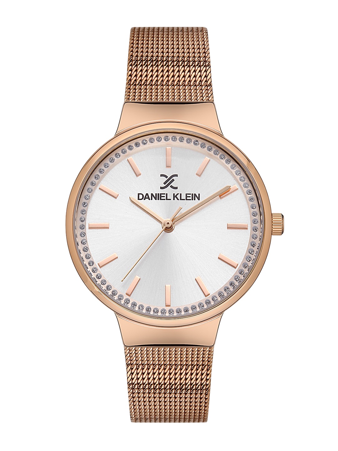 

Daniel Klein Fiord Women Textured Dial & Bracelet Style Straps Analogue Watch DK.1.13446-5, Silver
