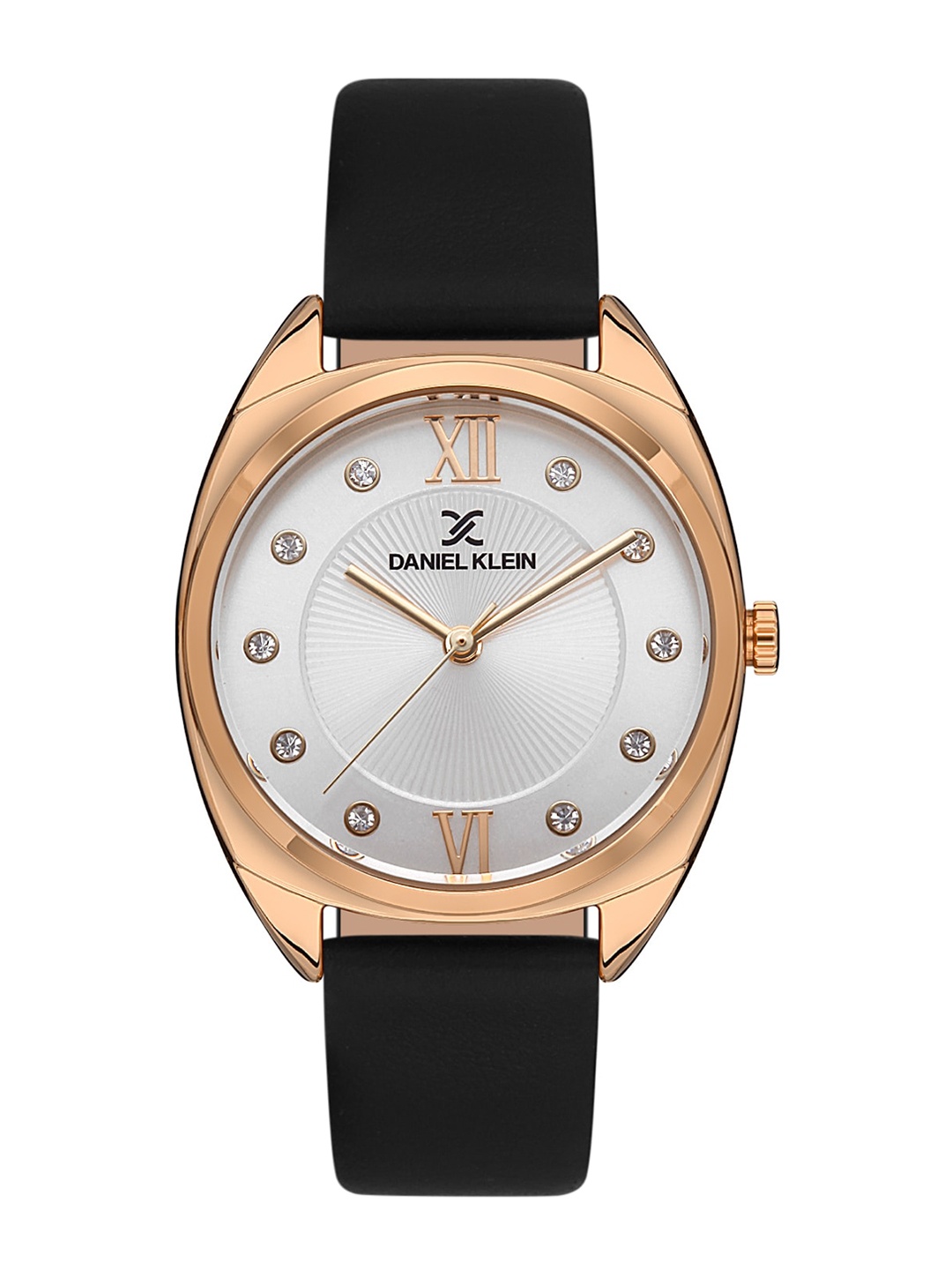 

Daniel Klein Women Embellished Dial & Leather Straps Analogue Watch DK 1 13425-3, Silver