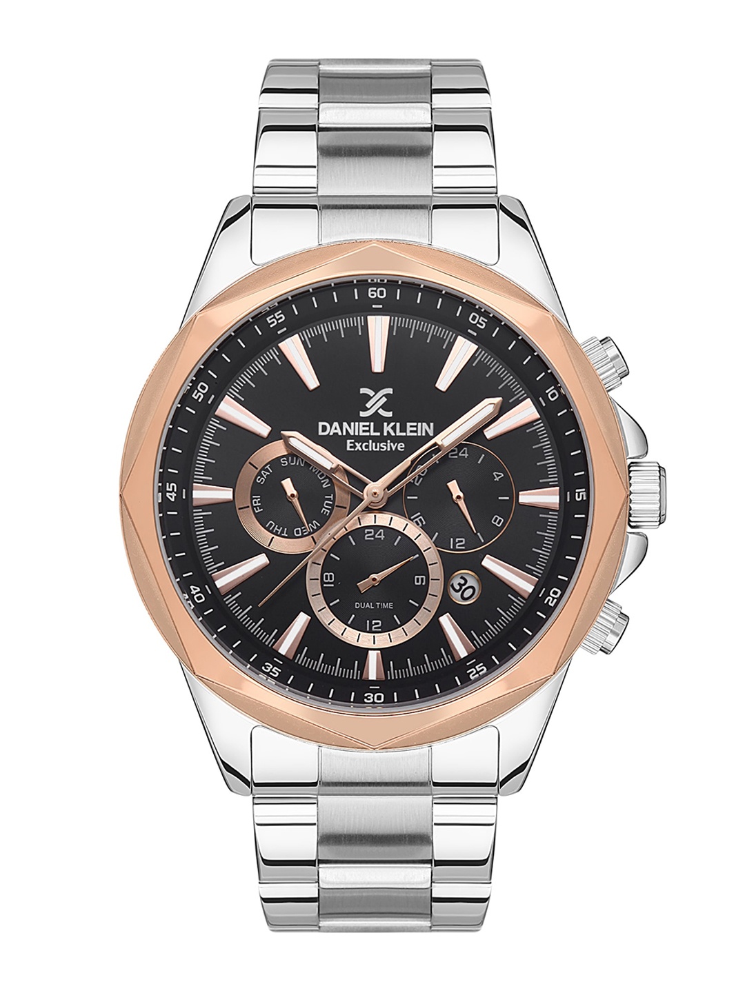 

Daniel Klein Men Bracelet Style Straps Analogue Multi Function Watch DK 1 13362-4, Black