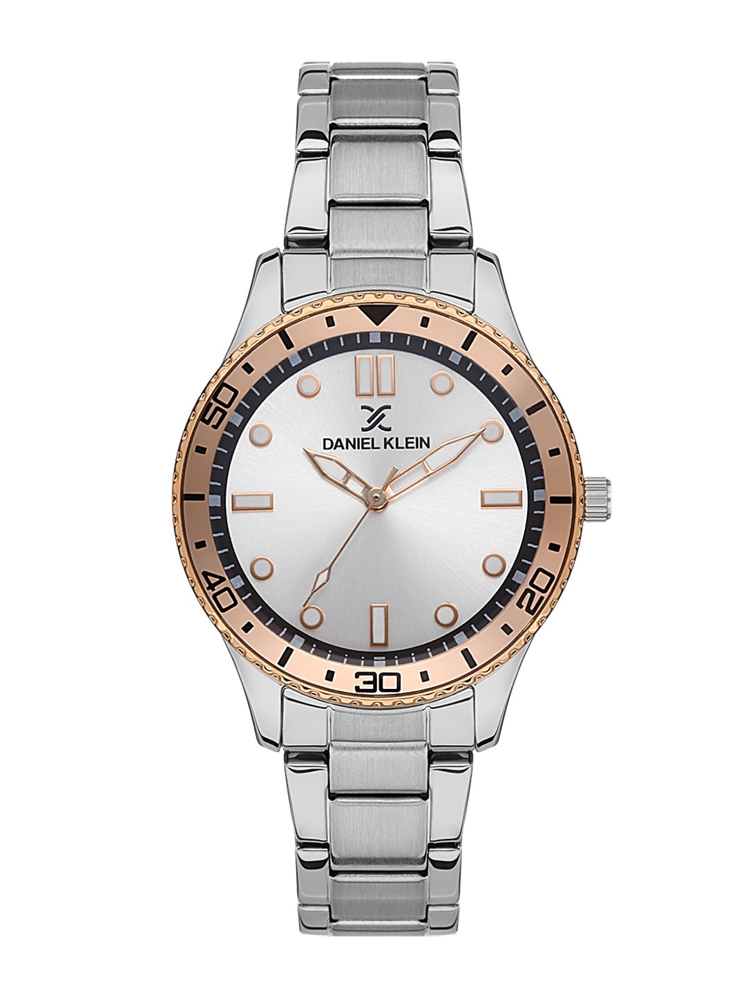 

Daniel Klein Women Textured Bracelet Style Straps Analogue Watch DK.1.13392-5, Silver