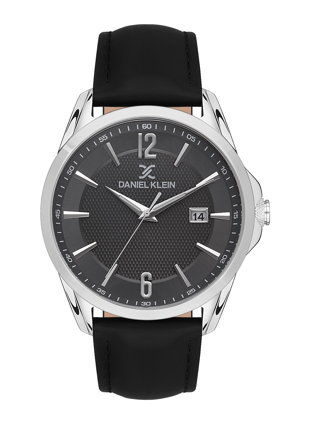 

Daniel Klein Men Leather Straps Analogue Watch DK 1 13374-1, Black