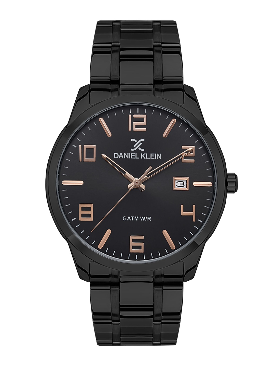 

Daniel Klein Men Dial & Bracelet Style Straps Analogue Watch DK 1 13449-5, Black