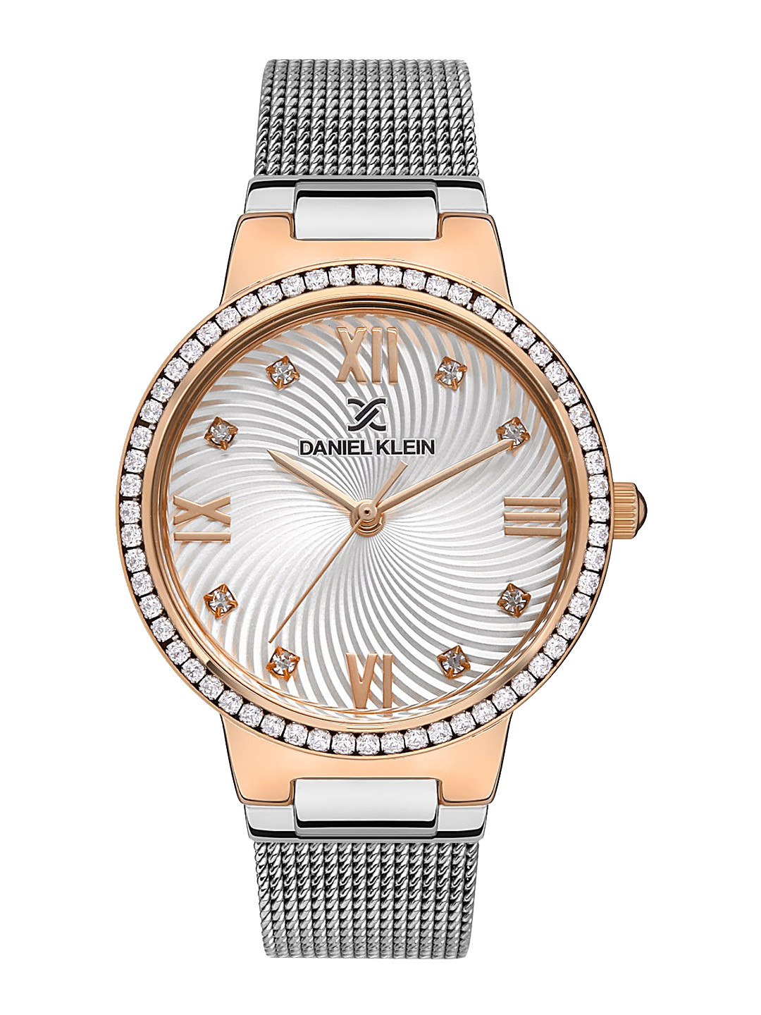 

Daniel Klein Women Embellished Bracelet Style Straps Analogue Watch DK.1.13434-6, Silver
