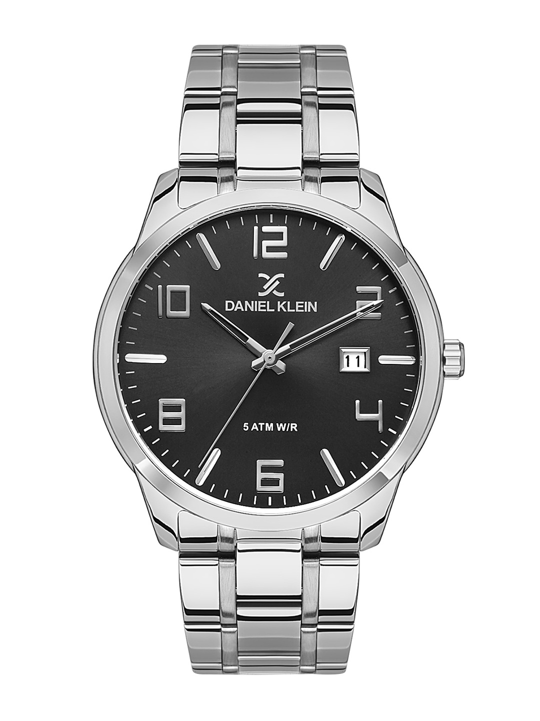 

Daniel Klein Men Textured Bracelet Style Straps Analogue Watch DK 1 13449-2, Black