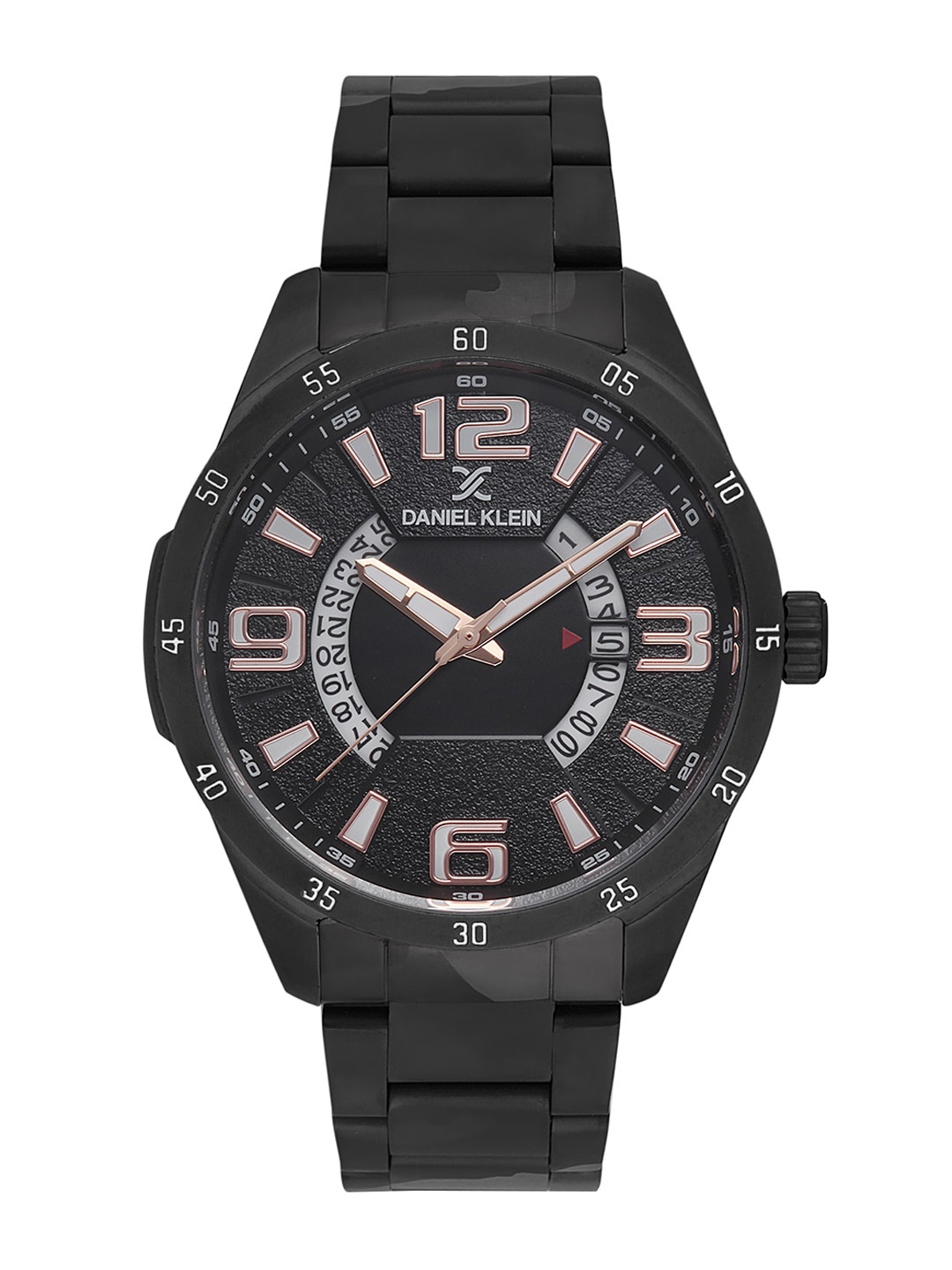 

Daniel Klein Men Dial & Bracelet Style Straps Analogue Watch DK 1 12586-4, Black