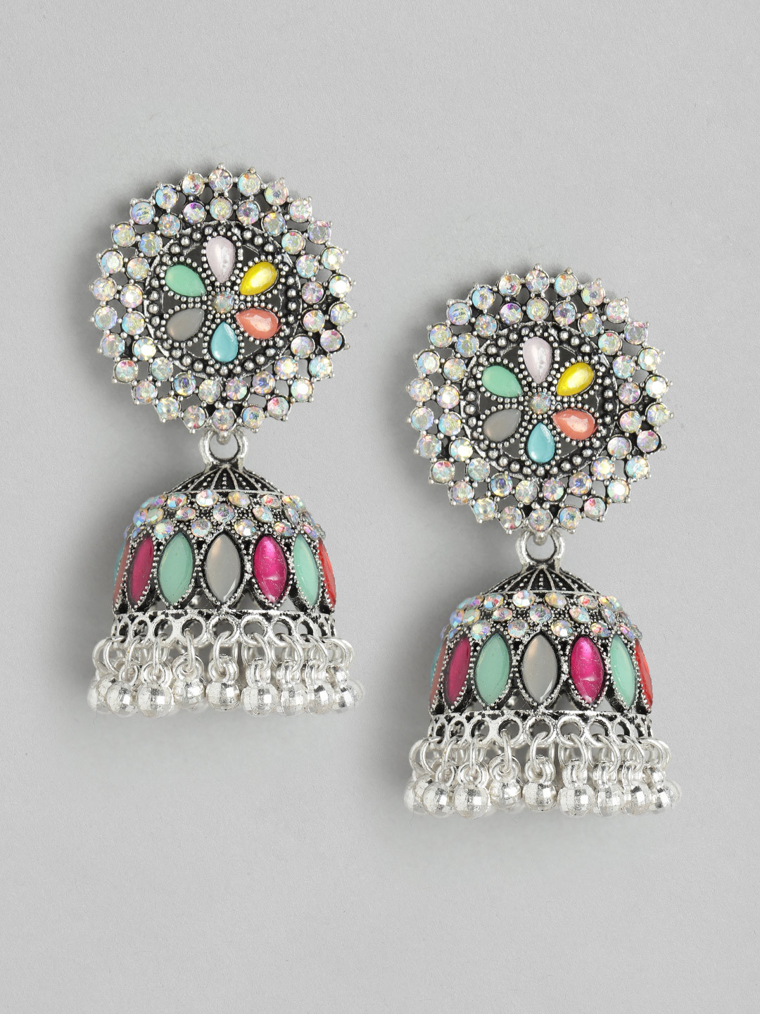 

Rang Gali Circular Jhumkas Earrings, Multi