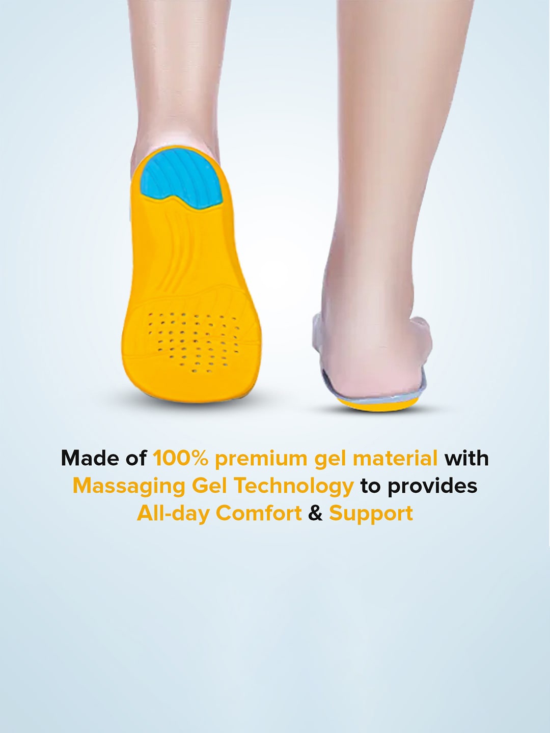 

Dr Foot Gel Insoles Pair With Massaging Gel Technology, Yellow