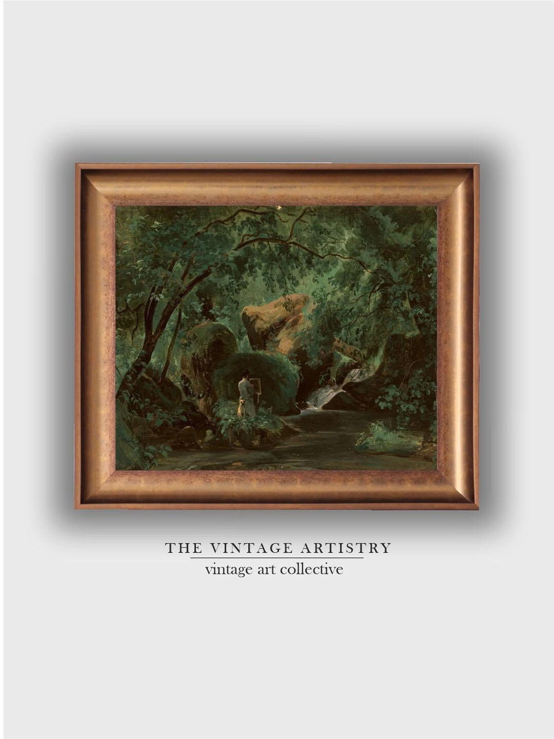 

THE VINTAGE ARTISTRY Green & Brown Woodlands Wall Art