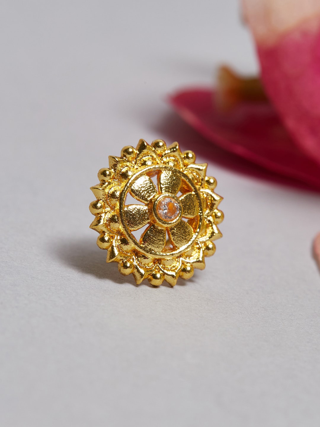 

Voylla Gold-Plated Stone-Studded Nosepin