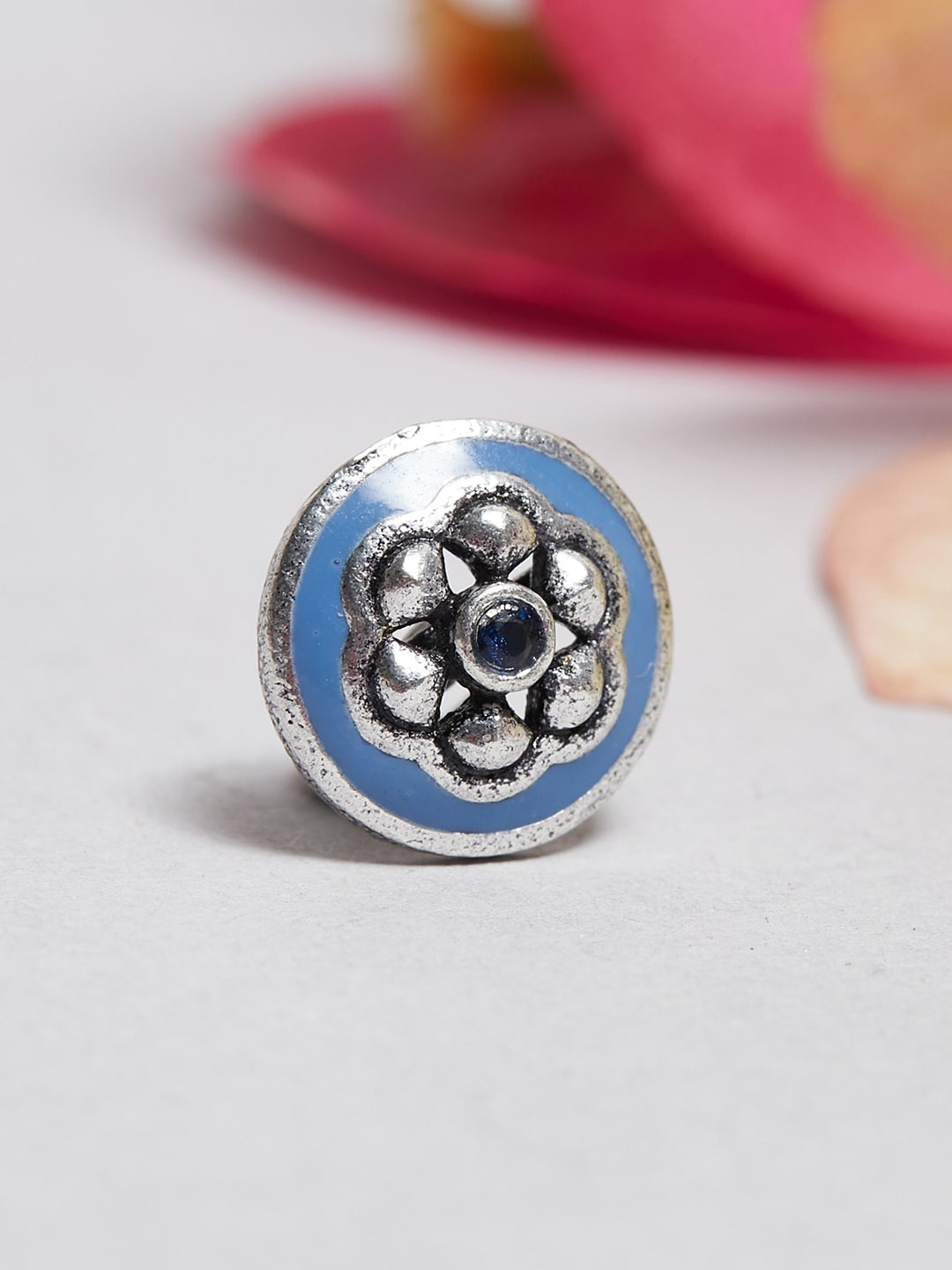

Voylla Silver-Plated Oxidized Nosepin
