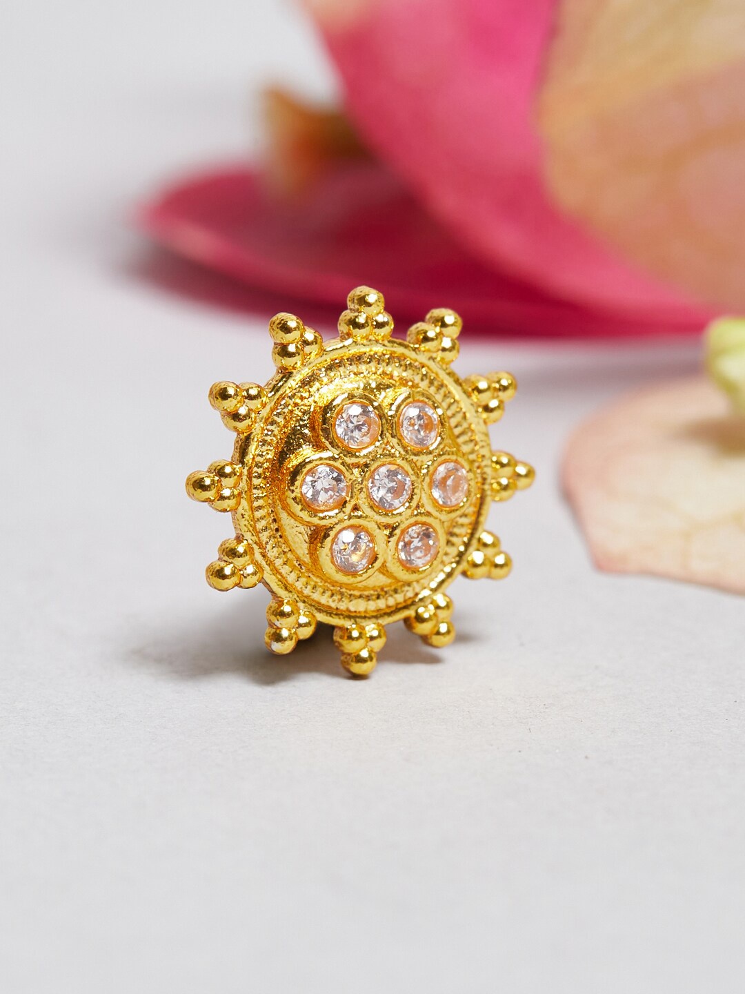 

Voylla Gold-Plated Stone-Studded Nosepin