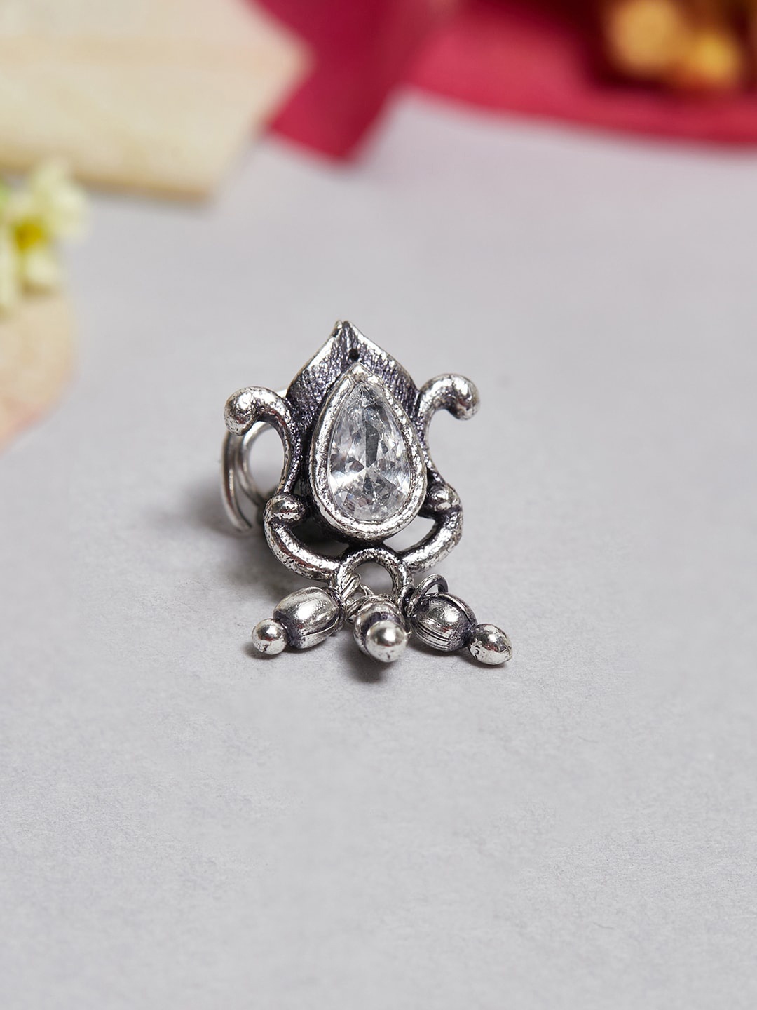 

Voylla Silver-Plated Oxidized Nosepin