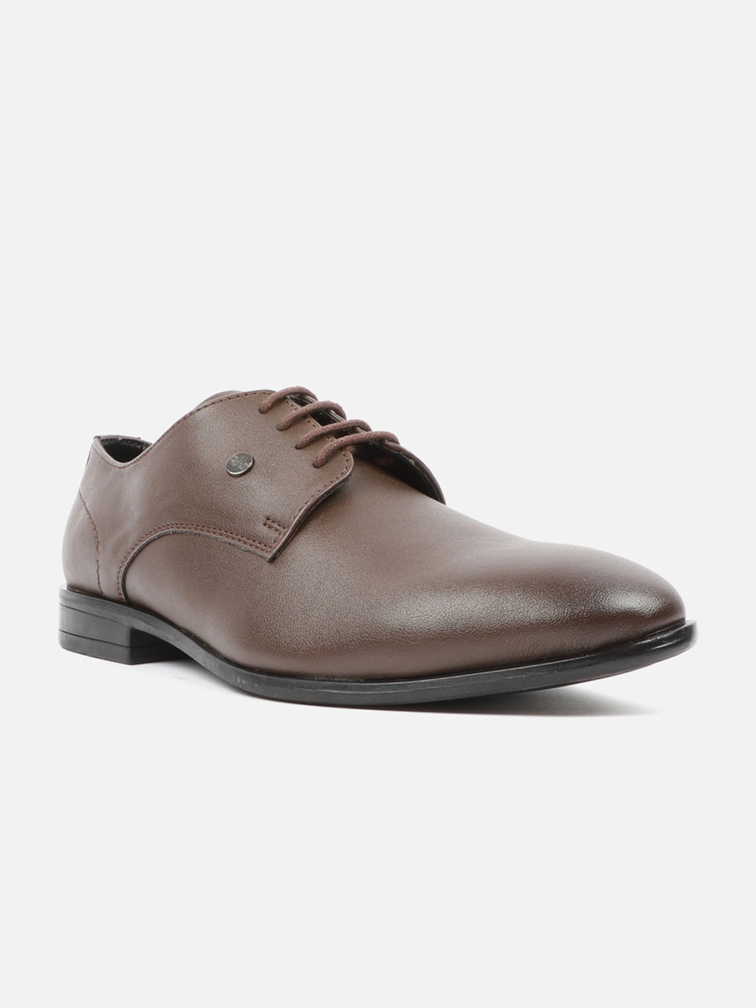 

Carlton London Men Textured Formal Derbys, Brown