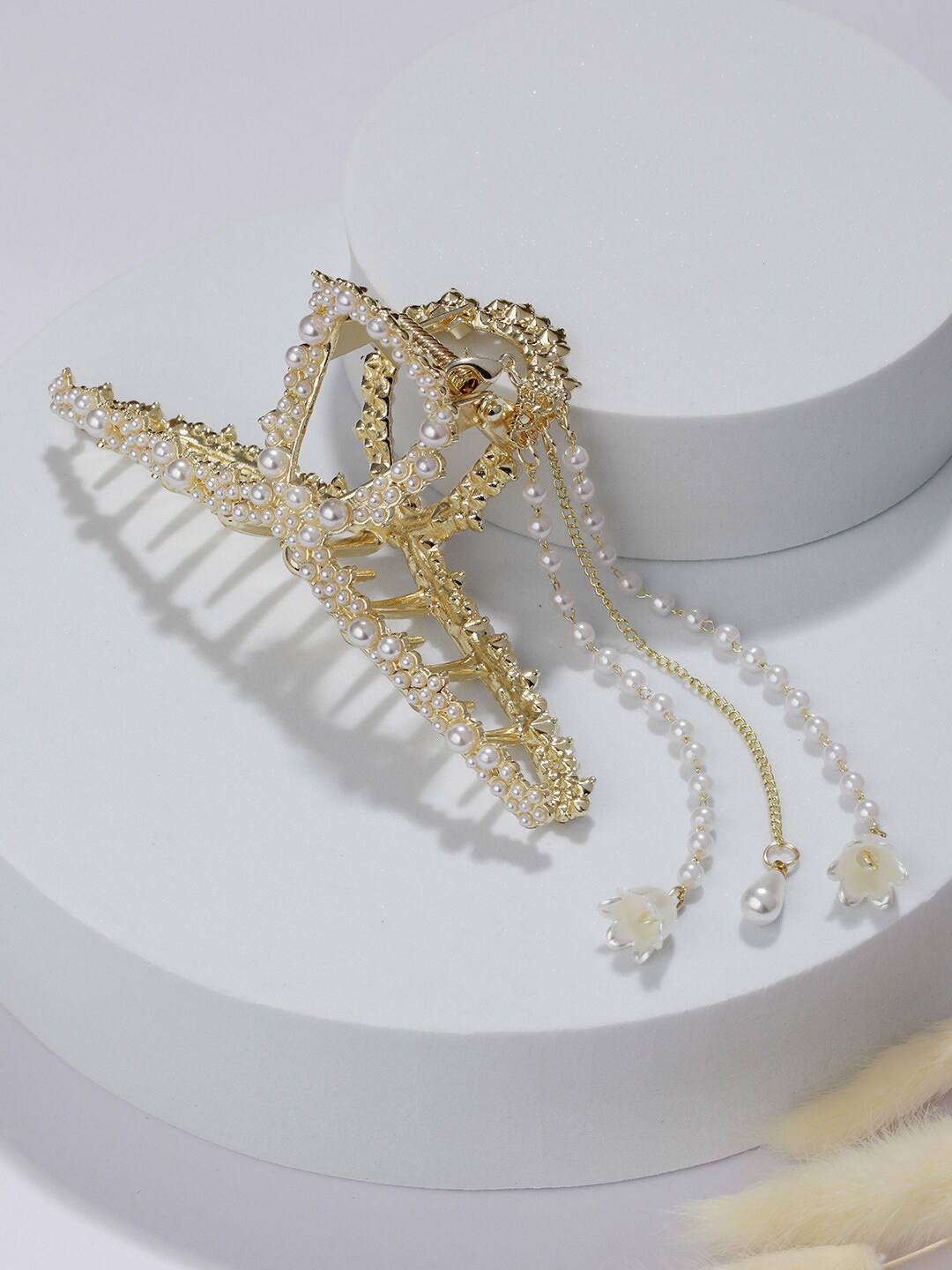 

Jazz and Sizzle Women Embellished Claw Clip, Gold