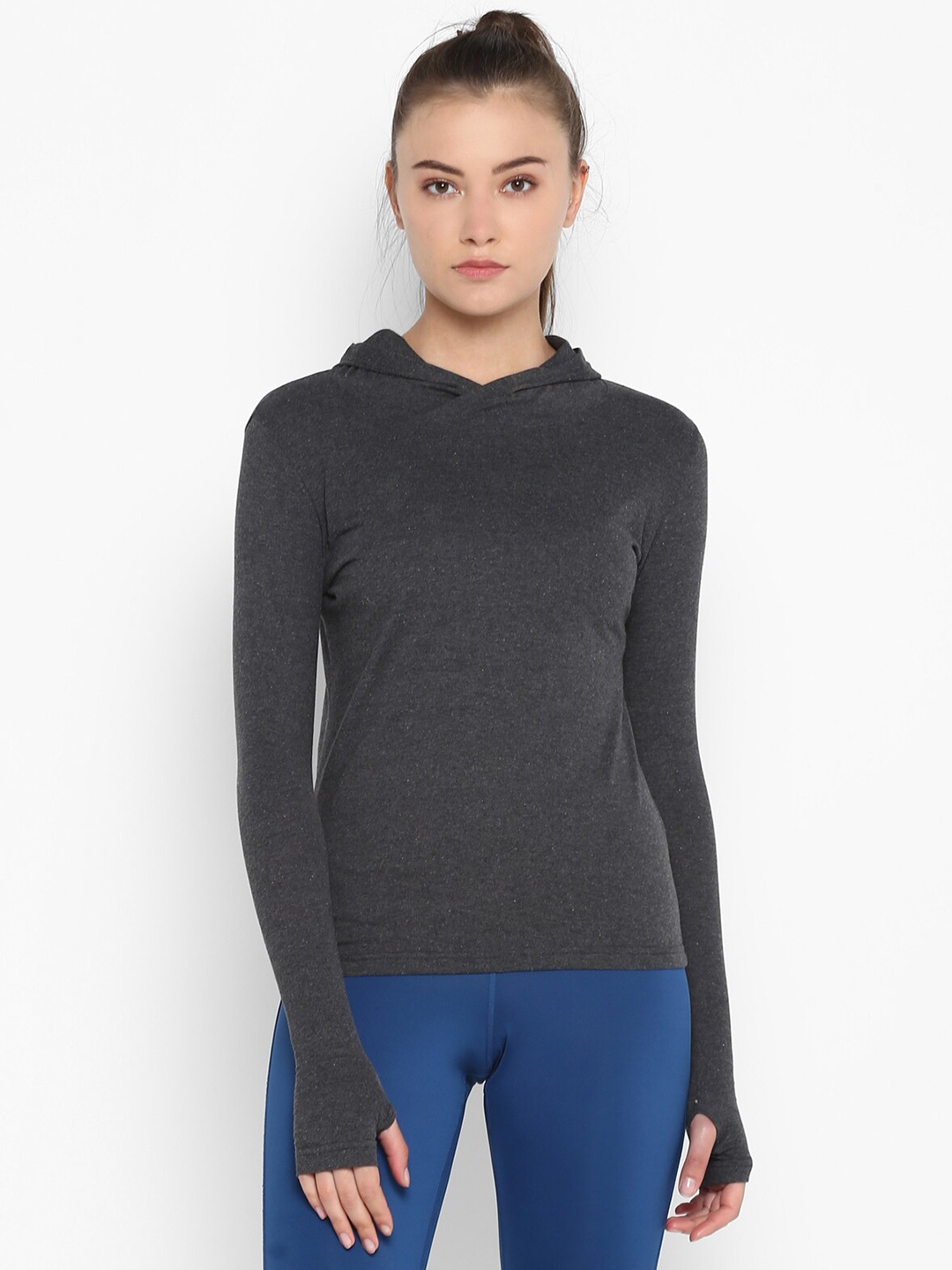 

appulse Hooded Slim Fit Cotton T-shirt, Charcoal