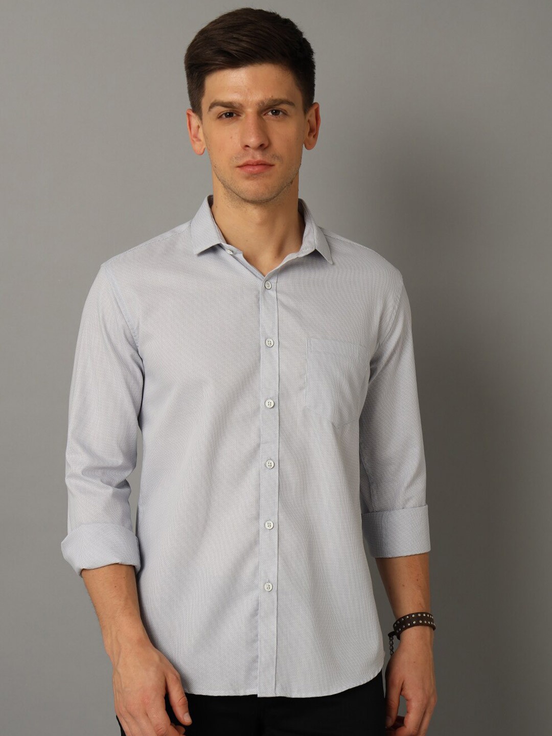 

YOVISH Spread Collar Cotton Party Shirt, Grey