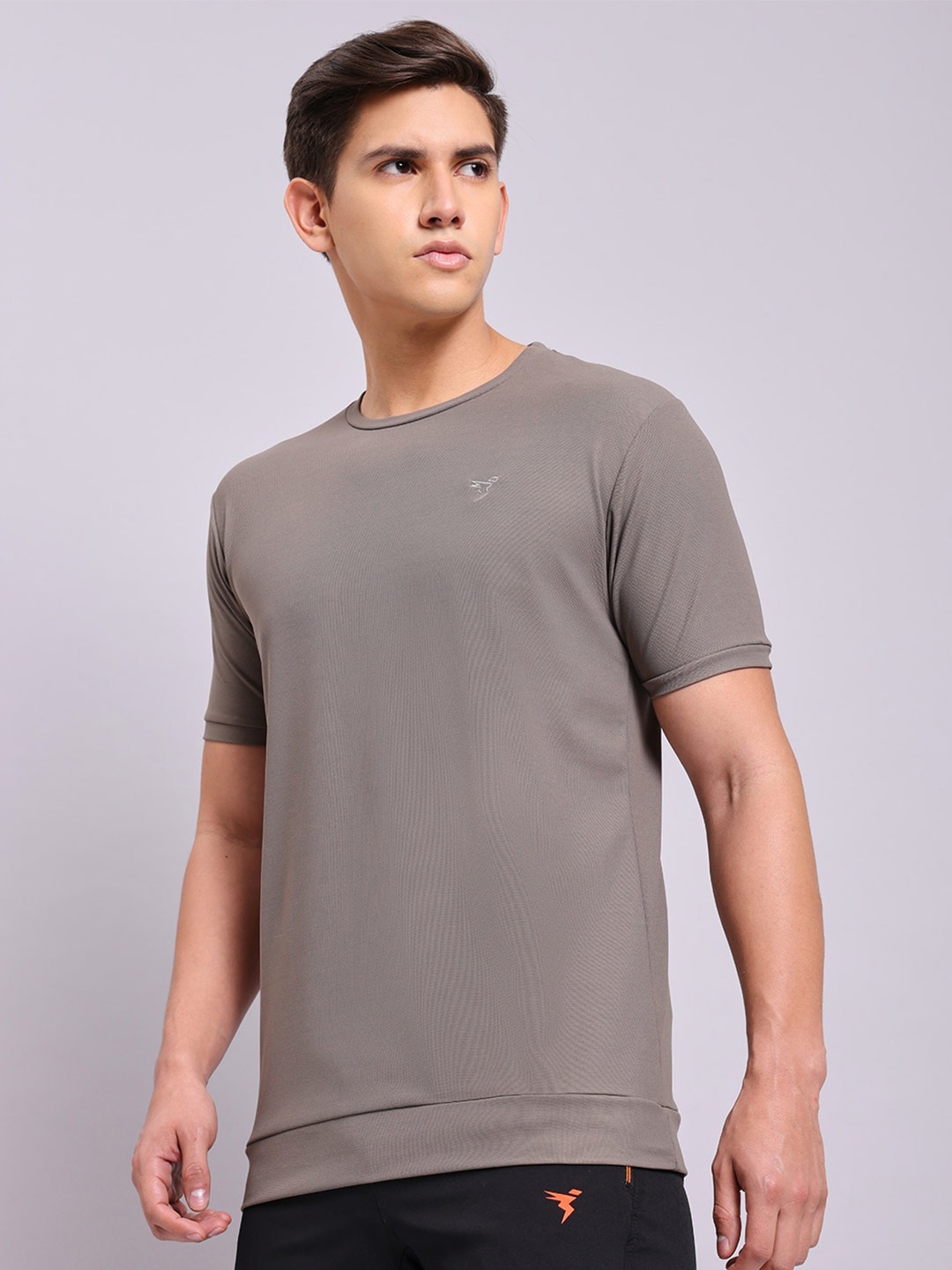 

Technosport Antimicrobial Round Neck Comfortable Slim Fit Sports T-shirt, Grey