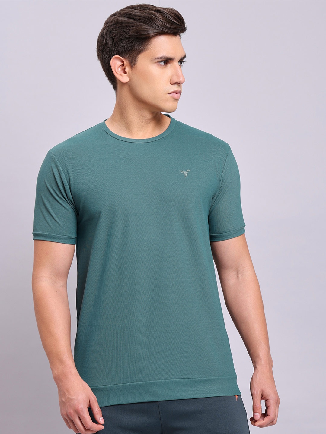 

Technosport Round Neck Antimicrobial Slim Fit T-Shirt, Green